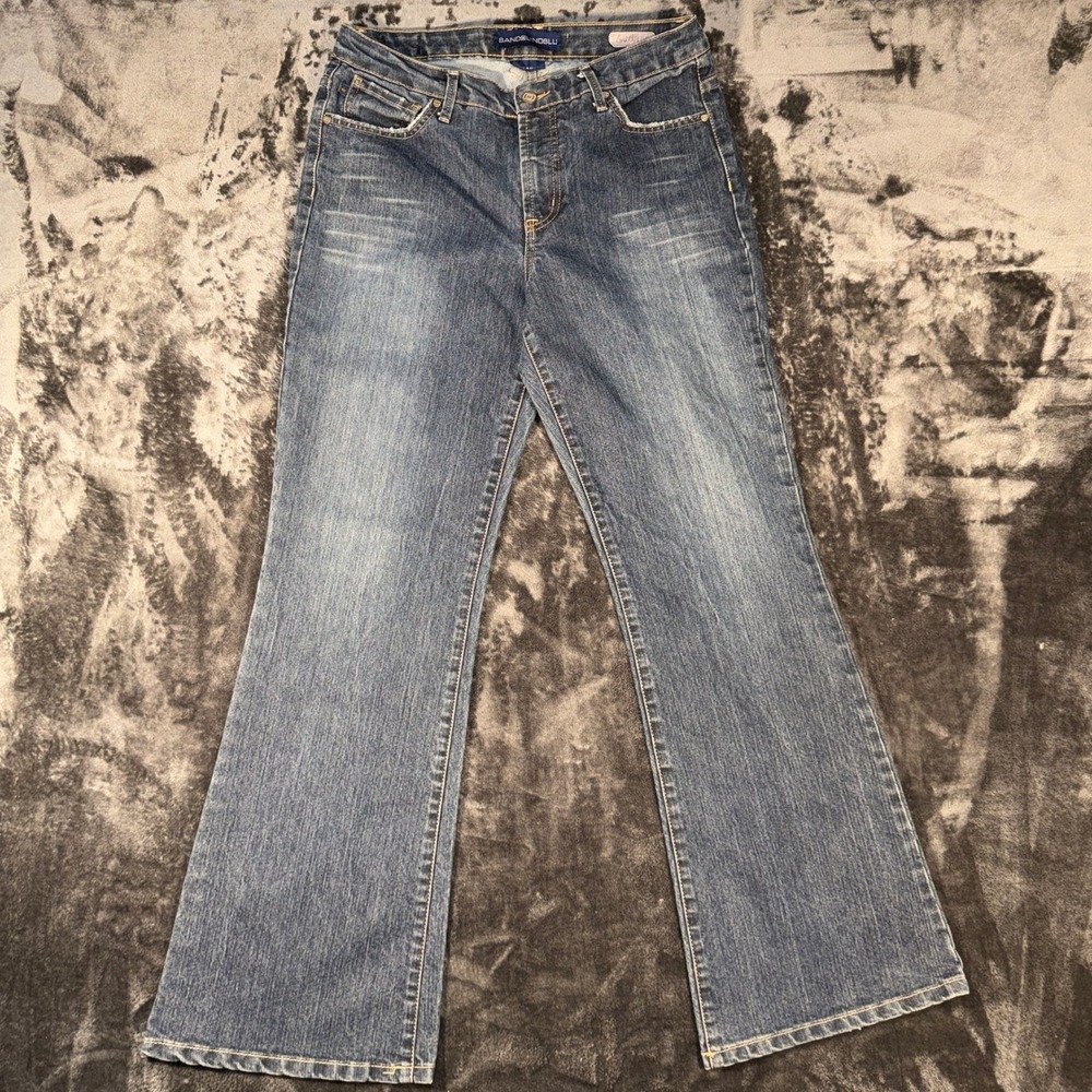 Bandolino Blu Audrey Dark Wash Straight Leg Jeans Womens 10 Stretch Denim
